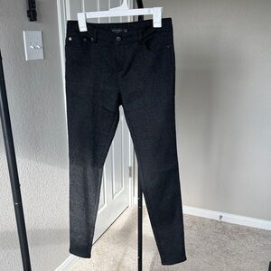 Authentic Canadian Designer - Iris Setlakwe Black Textured Skinny Pants